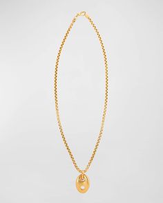 Jenna Blake 18K Gold Vertical Mariner Necklace