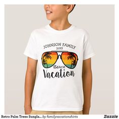 Retro Palm Trees Sunglasses Family Vacation T-Shirt Summer Family Vacation T-shirt, Summer T-shirt For Family Vacation At The Beach, Family Vacation Beach Season Short Sleeve T-shirt, Family Matching Graphic T-shirt For Vacation, Graphic Tee T-shirt For Family Vacation, Vacation Shirts Beach, Funny Vacation Shirts, Family Vacation Tshirts, Disney Family Vacation Shirts