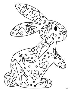 the letter s is decorated with flowers and leaves in black and white coloring book pages