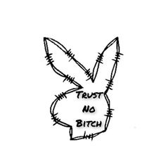 Trust No One Drawing Ideas, Playboy Bunny Drawing, Trust No One Drawing, Playboy Drawing, Cool Pictures To Draw, Custom Jeans Diy, Hand Doodles, Bunny Drawing, Custom Jeans