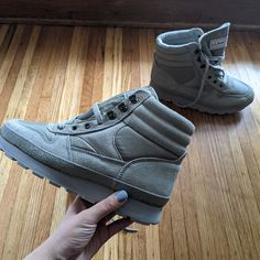 Awesome Looking 80s Style Boots! Never Worn But Some Of The Glue Has Changed Color Over Time, As Shown In The Photos. Sporty Mid-top Winter Boots, Casual High-top Insulated Lace-up Boots, Sporty High-top Winter Boots, Casual Insulated Mid-top Boots, Casual Mid-top Winter Boots, Casual Medium Width Boots For Streetwear, Winter High-top Lace-up Boots Medium Width, Sporty Winter Ankle Lace-up Boots, Sporty Winter Lace-up Ankle Boots