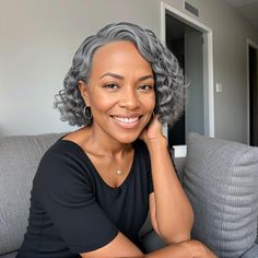 Salt And Pepper Short Bob Water Wave Glueless 5x5 Closure Lace Wig 100 – LinktoHair Grey Hair Journey, Hair Inspired, Beautiful Gray Hair, Long Hair Wigs, Silver Foxes, Fabulous Hair, Natural Gray Hair, Wigs Human Hair, Black Hairstyles