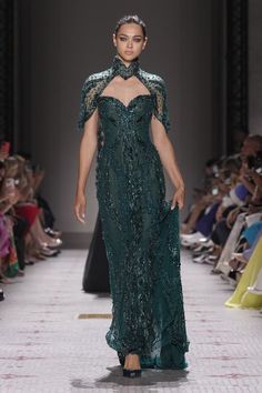 Elie Saab Green, Elie Saab 2024, Queen Of Dragons, Elie Saab Haute Couture, Elie Saab Fall, Elie Saab Couture, Daemon Targaryen, Moda Outfit, La Fashion Week