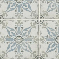 an artistic tile design in grey and white