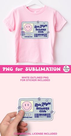 a pink shirt with the words png for sublimation on it and a hand holding