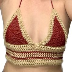 This Is Another Handmade Crochet Bra Top That Fits Cup Sizes A-B And The Bust Is Adjustable Crochet Bra Top, Crochet Bra, Cup Sizes, Top Crafts, Bra Top, Bra Tops, Handmade Crochet, Hand Crafted, Womens Tops