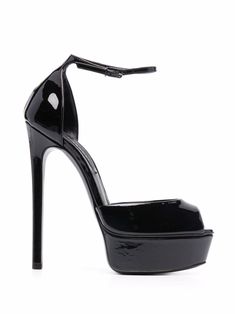 Casadei Platform Heels, Black Heels Stilettos, Casadei Heels, Platform Stiletto Heels, Black Peep Toe Heels, Black Stiletto Heels, Fashion Shoes Sandals, Black Platform Heels, Designer High Heels