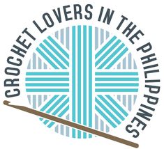 the logo for crochet lovers in the uk with a knitting needle and yarn ball