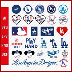 Los Angeles Dodgers MLB SVG Cut Files Baseball Clipart Bundle Dodgers Svg, Mlb Dodgers, Dodgers Nation, Baseball Shirt Designs, Los Angeles Dodgers Logo, Dodgers Logo