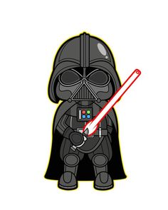 a darth vader sticker on a white background