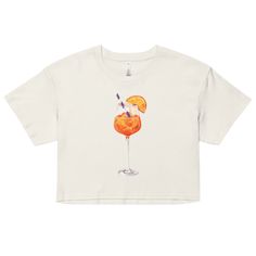 It's spritz o'clock all summer long in this crop top! Aperol Spritz, White Crop Top, O Clock, Crop Top, Clock, Crop Tops