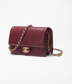 Small Chanel Classic Flap, Chanel Mini Flap Bag Rectangle, What To Wear To Church, Burgundy Chanel Bag, Luxury Red Flap Bag With Gold-tone Hardware, Burgundy Bag, Chanel Classic Flap Bag, Burgundy Fashion, Classic Flap Bag