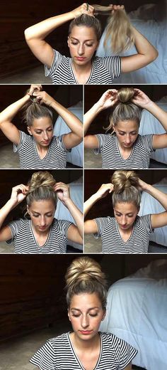 If you want to learn how to do a top knot at home, follow the simple steps mentioned in the article. This hairstyle is convenient and looks super stylish, too! Loose Top Knot Bun, Easy Top Bun Hairstyles, Fan Bun Tutorial, Top Knot Bun How To, Elegant Top Knot, Fan Bun, Hair Knot Tutorial, Easy Top Knot, Knot Hairstyle