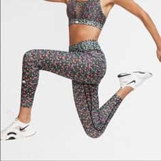 New With Tags Never Worn Floral Nike Pants Pictures Are Stock Photos Not My Own Nike Athleisure Pants For Spring, Nike Spring Athleisure Pants, Nike Multicolor Sports Bottoms, Fitted Floral Print Workout Bottoms, Floral Print Activewear For Spring Workout, Spring Floral Print Activewear For Workout, Nike Spring Bottoms Tight Fit, Nike Fitted Spring Bottoms, Spring Nike Yoga Activewear