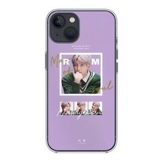 an iphone case with the image of btt's kpop member on it