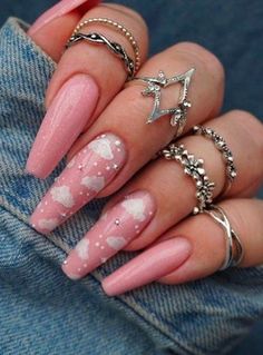 Classy Nail Designs, Shaped Nails, Coffin Shape Nails, Ballerina Nails, Nails Coffin