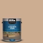 a can of behr premium concrete stain on a dark gray background with the words, concrete