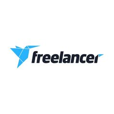 the logo for freelancer is shown on a white background with an origami bird