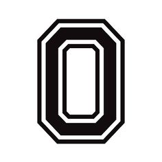 the letter o in black and white