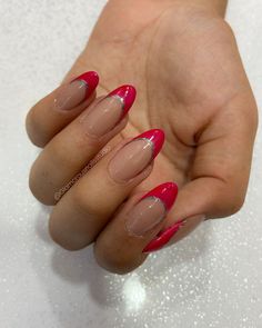 Hot pink french tip acrylics | almond acrylics | hot pink | trendy nails | french tip | cute nails | Hot Pink Trendy Nails, French Tip Cute Nails, Pink French Tip Acrylics, Trendy Nails French Tip, Pink Trendy Nails, Nail Art Designs Almond, French Tip Nails Trendy, Acrylics Almond, Hot Pink French Tip