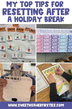 the top tips for resting after a holiday break are to help students practice their writing skills