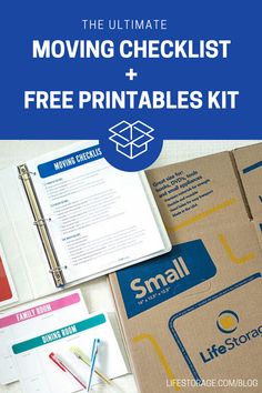 moving checklist and free printables kit for the ultimate move - in box