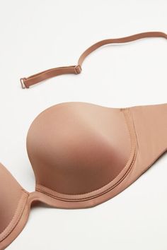 Anna bandeau bra in ultralight microfiber with underwire and lightly padded, soft-touch pre-formed cups. Soft side boning shapes and contains the breasts. The lined, tulle band features a siliconized panel with several, hidden hooks so you can convert the straps  for different fits. Removable, fully adjustable elastic straps. Plunging neckline. Bandeau Bra, Bandeaus, Plunging Neckline, Bandanas, Models, Bra, Band, How To Wear