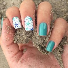 Nail Art Summer Beach, Nail Art For Summer, Beach Nail Art Designs, Art For Summer, Themed Nail Art, Beach Themed Nails, Beach Nail Art