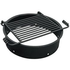 the grill is black and has two handles on each side, with one handle attached to it