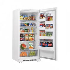 an open refrigerator filled with lots of food