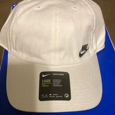 Women’s Nike Training Hat Adjustable - Slider Strap Never Worn White With Small Black Swoosh One Size Color May Differ Due To The Lighting White Hats For Spring Sports Events, Nike Casual Visor Hat, Casual Nike Baseball Cap, Casual Nike Visor Hat, Casual Baseball Cap For Golf, Casual Golf Visor Baseball Cap, Sporty White Hat With Curved Brim, White Sporty Visor Hat, White Dad Hat Visor For Sports Events