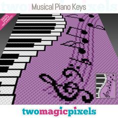 the cover of two musical piano keys