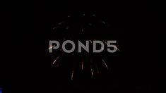 fireworks with the word pond5 written on it in front of a dark night sky