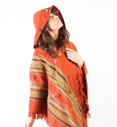 Meet Our Handmade High Quality Light Wool Poncho . . . Featuring a large hood, embroidered tribal pattern and two pockets . . . Bohemian, Stylish and super comfortable . . . One size fits all (exact measurements in photos) Measurements: From neck to tip 88cm (35 inches) Hood size 37cm (15 inches) Mens Kimono Jacket, Ritual Clothing, Mens Poncho, Ceremonial Clothing, Large Hoodie, Viking Clothing, Hemp Clothing, Festival Pants, Burning Man Outfits