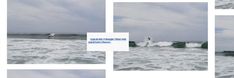 multiple pictures of surfers riding waves in the ocean