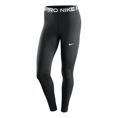 (WMNS) Nike Pro Running Training Quick Dry Sports Gym Pants/Trousers/Joggers Black CZ9780-010 (Women's) Nike Tights, Running Trousers, Mesh Panel Leggings, Nike Pro Leggings, Nike Pro Women, Joggers Black, Leggings Nike, Panel Leggings, Gym Pants