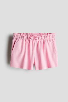 Soft  lightweight sweatshorts. Elasticized waistband with decorative bow at front. Front pockets and side pockets. Decorative Bows, Sweatshirt Fabric, Pink Kids, Short Outfits, H&m, Girl Outfits, Fabric, Pink, Clothes