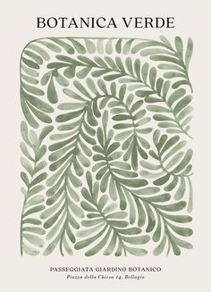 the cover of botanca verde's book, featuring green leaves