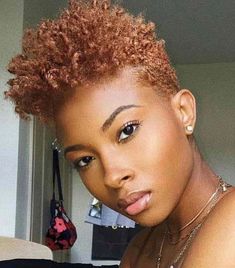 shorthair/dopecut on Instagram: "Autumn 🍂🍁 vybez on this natural cutie! Follow us @shorthairfinest @shorthairfinest for more . . . . . .follow @shorthairinsta @shorthairinsta for more natural hair ideas! . . .tag the queen . #naturalcutie #naturalhair #naturalhairstyles #baldgirl #shortnaturalhairstyle #shortnaturalhair #naturalhaircommunity #naturalhairdaily #kinkyhair #kinkychicks #kinkycoilyhair #kinkycurly #kinkcommunity #blackbarber #barbercut #naturalcurlyhair #naturalcurls" Short Natural Styles, Natural African American Hairstyles, American Hairstyles, Pelo Afro