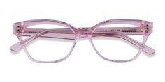 Crystal Light Pink horn eyeglasses available in variety of colors to match any outfit. These stylish full-rim, small sized acetate eyeglasses include free single-vision prescription lenses, a case and a cleaning cloth. Light Pink Glasses, Cat Eye Crystal, Pink Glasses, Discover Your Style, Glasses For Women, Crystal Light, Prescription Eyeglasses, Prescription Lenses, Cleaning Cloth