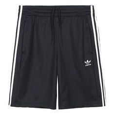 Adidas originals Pants Training Shorts Black CW1292 (Men's) Adidas Casual Bottoms With Three Stripes, Streetwear Bottoms With Three Stripes, Casual Short Bottoms With Three Stripes, Casual Short Bottoms With Side Stripes, Adidas Relaxed Fit Short Bottoms, Adidas Black Relaxed Fit Bottoms, Adidas Black Bottoms With Side Stripes, Black Cotton Bottoms With Three Stripes, Adidas Bottoms With Side Pockets For Streetwear