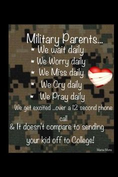 Military parents- Absolutely!!! Military Mom Quotes, Army Mom Quotes, Usmc Mom, Army Family, Military Quotes, Air Force Mom, Marine Mom, Army National Guard