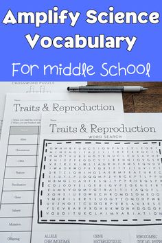 an amplify science vocabular for middle school students to practice their writing skills