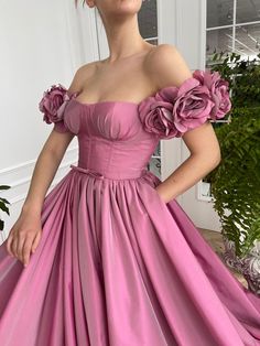 Eternal Rose Gown - Teuta Matoshi Mode Ab 50, Teuta Matoshi, Rose Gown, Dusty Blush, Cheap Evening Dresses, Long Prom Dresses, Fairytale Dress, فستان سهرة, Rose Dress