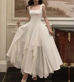 korean style 🤍 파티 드레스, Elegant Prom, Party Women, Crop Top Dress, Vestidos Prom, Evening Party Dress, Formal Evening Dresses, Party Dresses For Women, Prom Gown