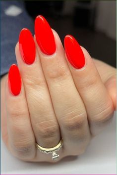 This post is all about the hottest Fall Nail Trends for 2024. From luxurious and velvety to timeless and chic. There is lots of nail inspo here for your next fall manicure. As the leaves start to turn and the air gets a bit crisper, it's time to swap out our summer staples for fall Nails Inspo For Birthday, Red Nails For Summer 2024, Red Orange Nail Color, Fruit Punch Nails, Red Nails Summer Art Designs, July Nail Colors 2024, Vibrant Red Nails, Fiery Red Nails, Summer Red Nails 2024