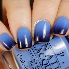 Trendy Options for Ombre Nails For Any Occasion ★ See more: https://naildesignsjournal.com/ombre-nails-colorful-combinations/ #nails Hombre Nails Navy Blue, Bull Nails, Winter Ombre Nails, Buety Tips, Dubai Nails, Blue Ombré Nails, Ombre Nails Ideas, Black And Blue Nails, Ambre Nails