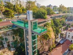 Elevator from the embankment to the street and the observation deck Antalya Kaleici Panoramic Elevator stock images Elevator Editorial, Panoramic Elevator, Turkey Summer, Observation Deck, Travel Turkey, Antalya, Editorial