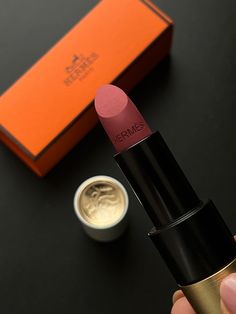 Matte Lipstick Aesthetic, Hermes Lipstick, Hermes Makeup, Lipstick Aesthetic, Skincare Products Photography, Daily Skincare Routine, Makeup Accesories, Great Skin, Vegan Cosmetics