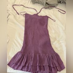 Never Worn New With Tags! Super Rare! Brand From Spain! Purple Sundress For Date Night, Purple Midi Mini Dress For Brunch, Fitted Purple Summer Midi Dress, Purple Ruched Dress For Day Out, Purple Fitted Midi Dress For Day Out, Purple Mini Dress, Purple Mini Dresses, Rayon Pants, Walker Boots